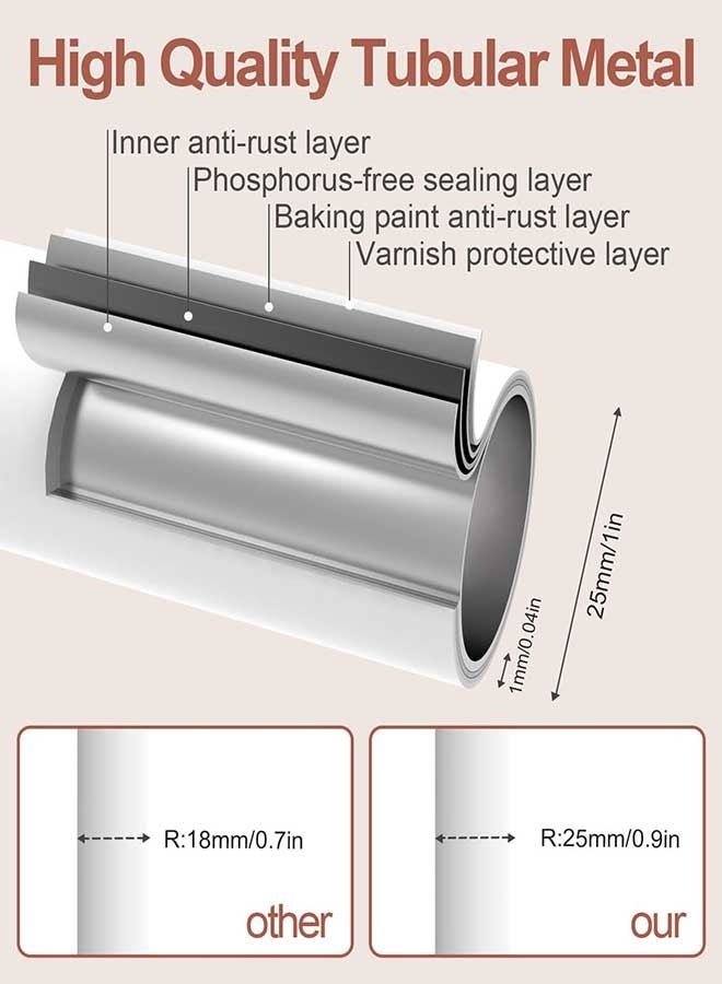 رَوَائِد حامل معاطف قائم بذاته على شكل حرف T، حامل ملابس عصري بقاعدة من لوح حجري، شجرة معاطف معدنية ثقيلة التحمّل مناسبة للبوتيكات والممرات ومداخل المنازل، بارتفاع 66.9 بوصة. - Image 4